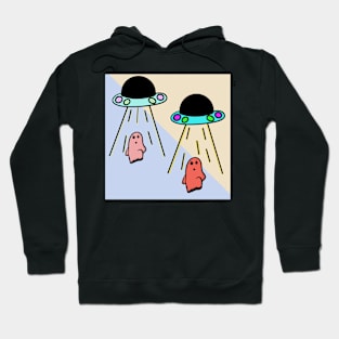 Ghosts being lifted into spaceship #1b Hoodie